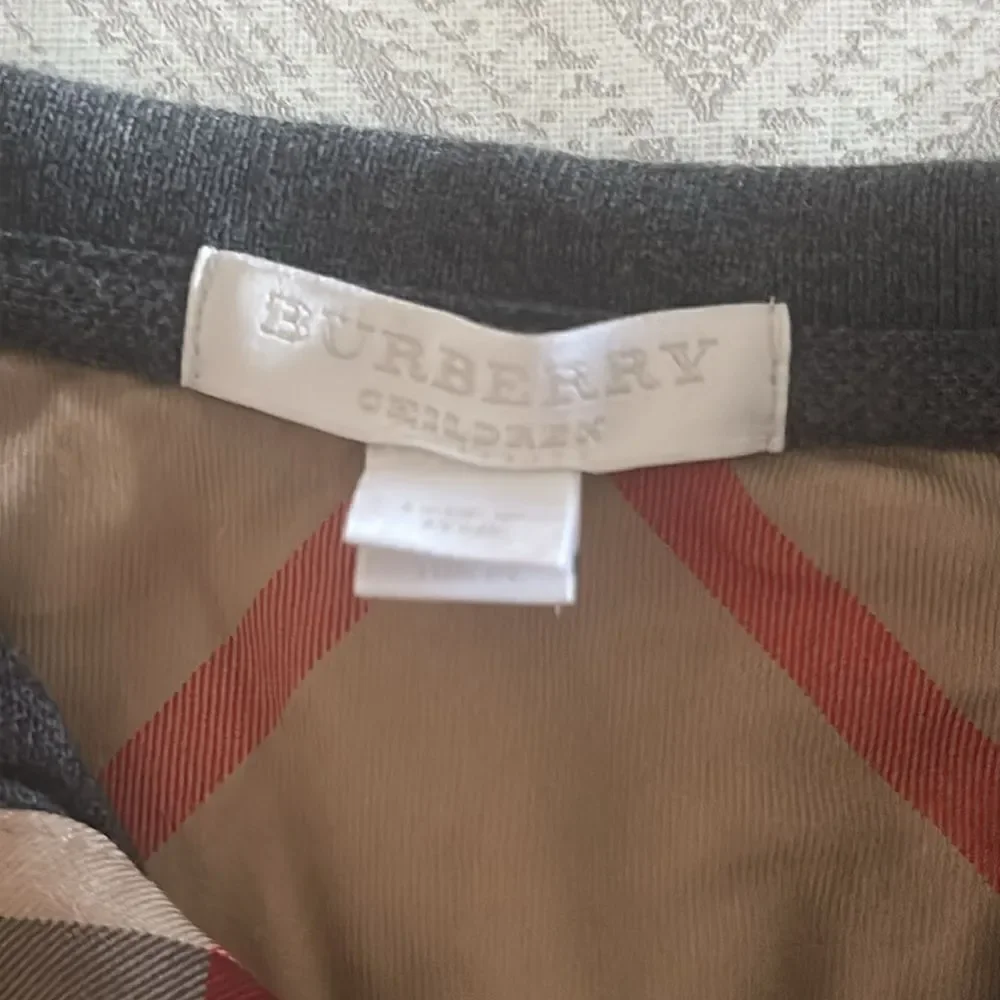BURBERRY Boys Grey Short-sleeve Polo Shirt - Size 5Y